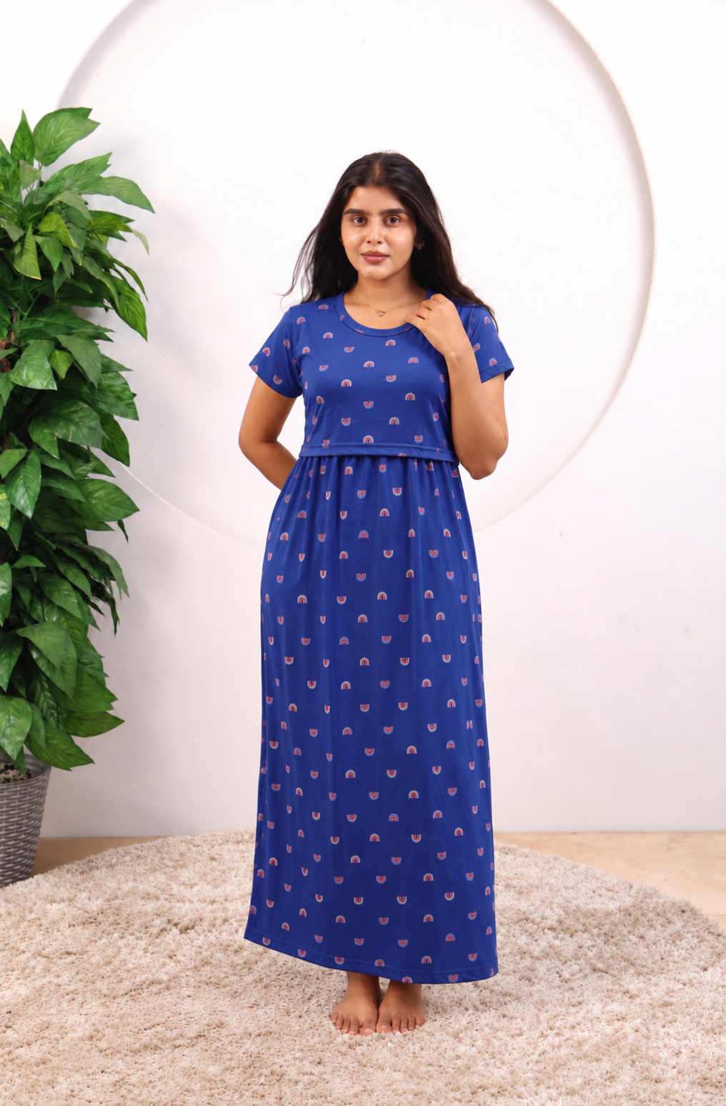 Hrithika  SoftCotton Full Length Maternity Loungewear