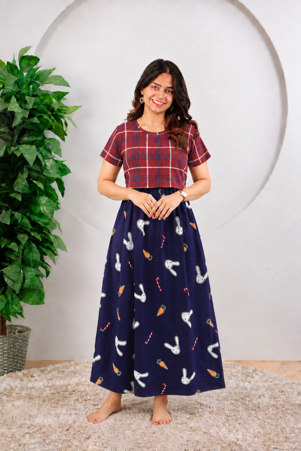 Shamita  SoftCotton Full Length Maternity Loungewear