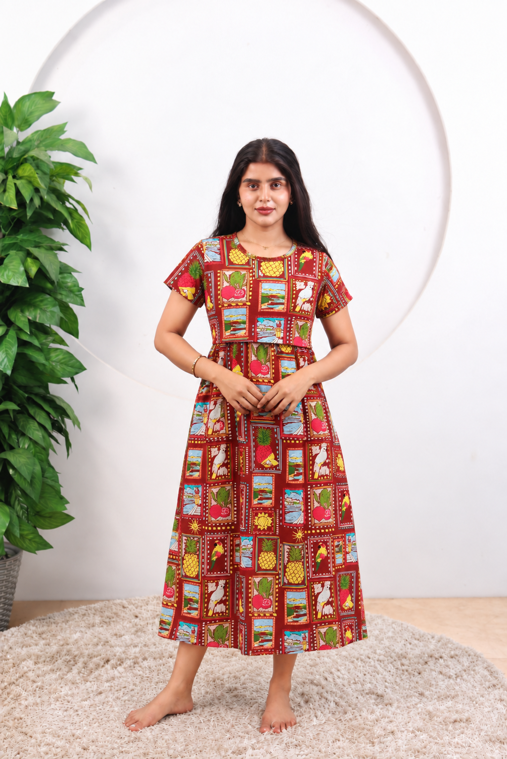 Akisha SoftCotton Calf Length Maternity Loungewear