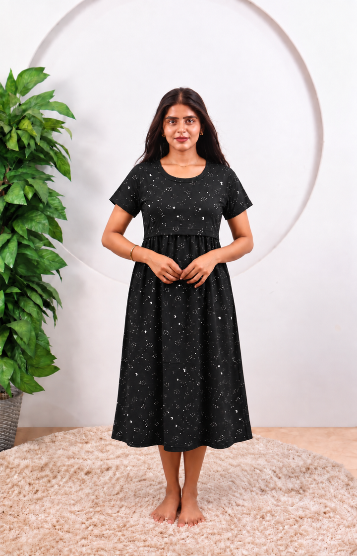 Mythily SoftCotton Calf Length Maternity Loungewear