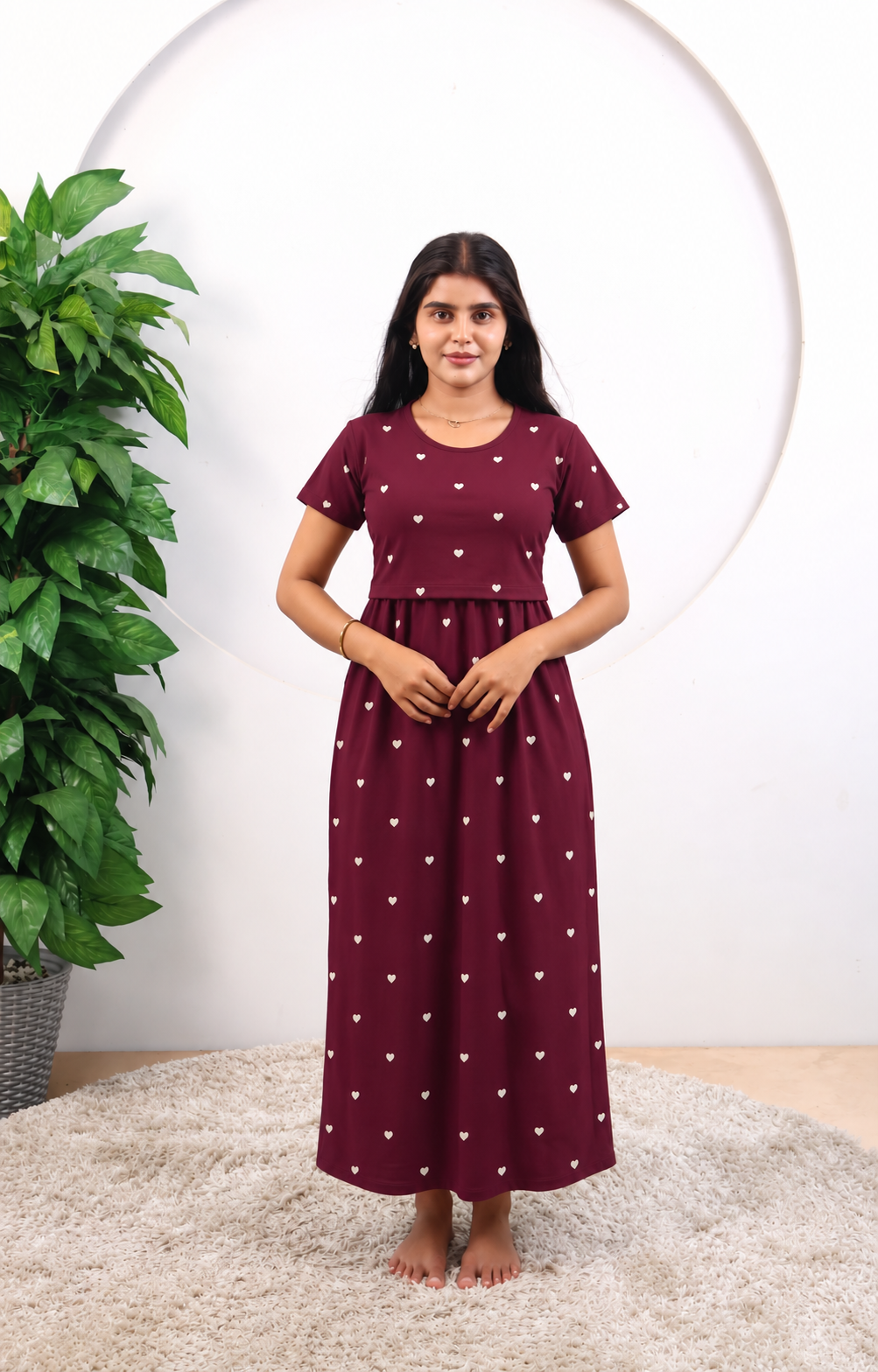 Sathya1 SoftCotton Full Length Maternity Loungewear