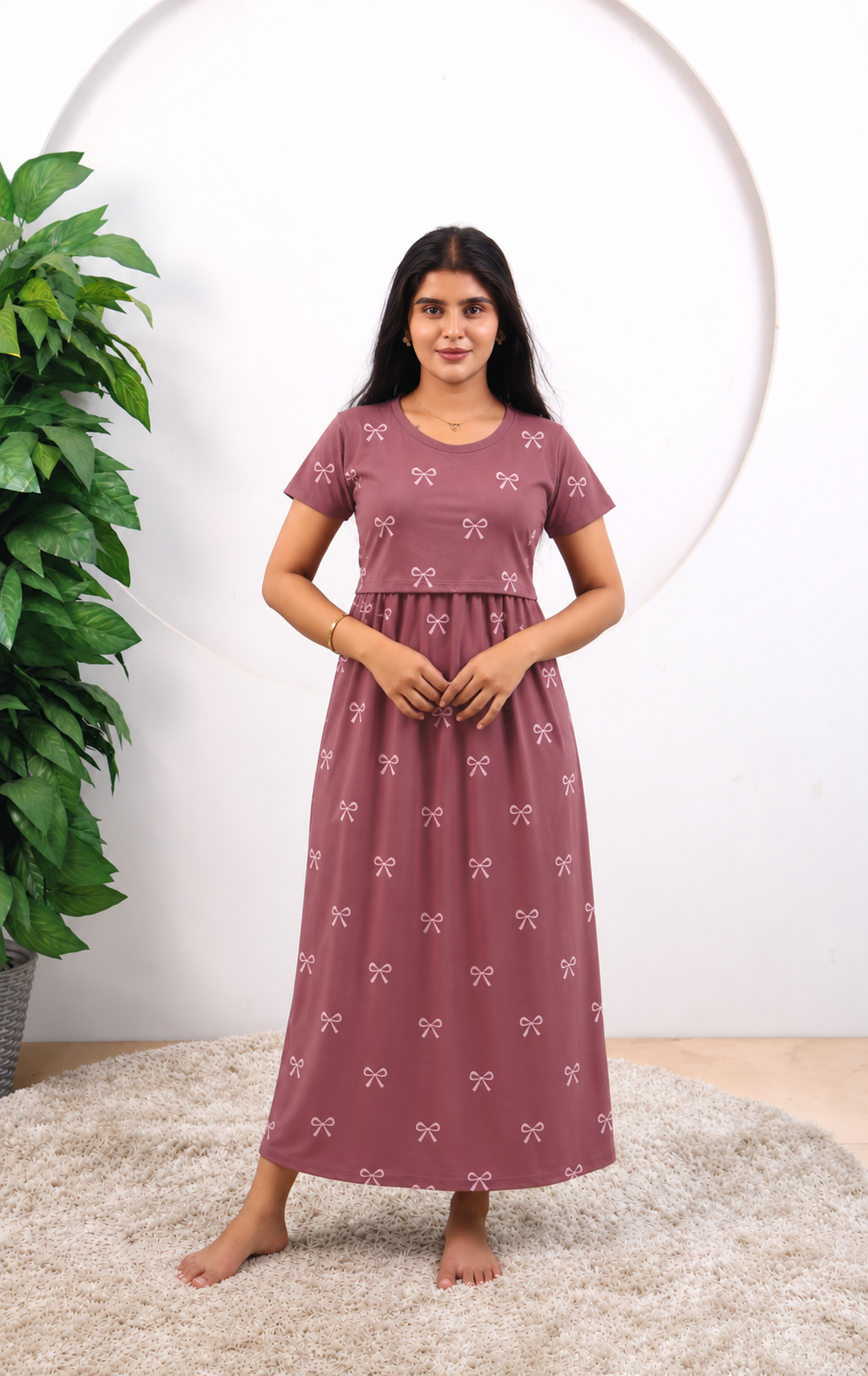 Bavithra SoftCotton Full Length Maternity Loungewear