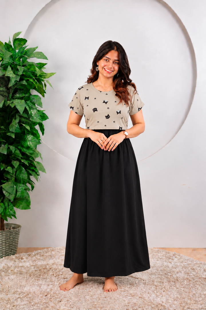 Amulya3 SoftCotton Full Length Maternity Loungewear