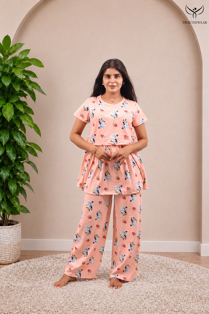 Gopika1  Maternity Peplum Top and Plazzo Set
