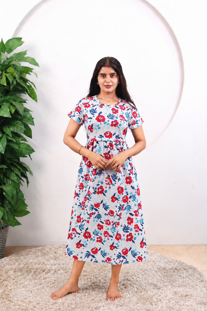 Basira SoftCotton Calf Length Maternity Loungewear