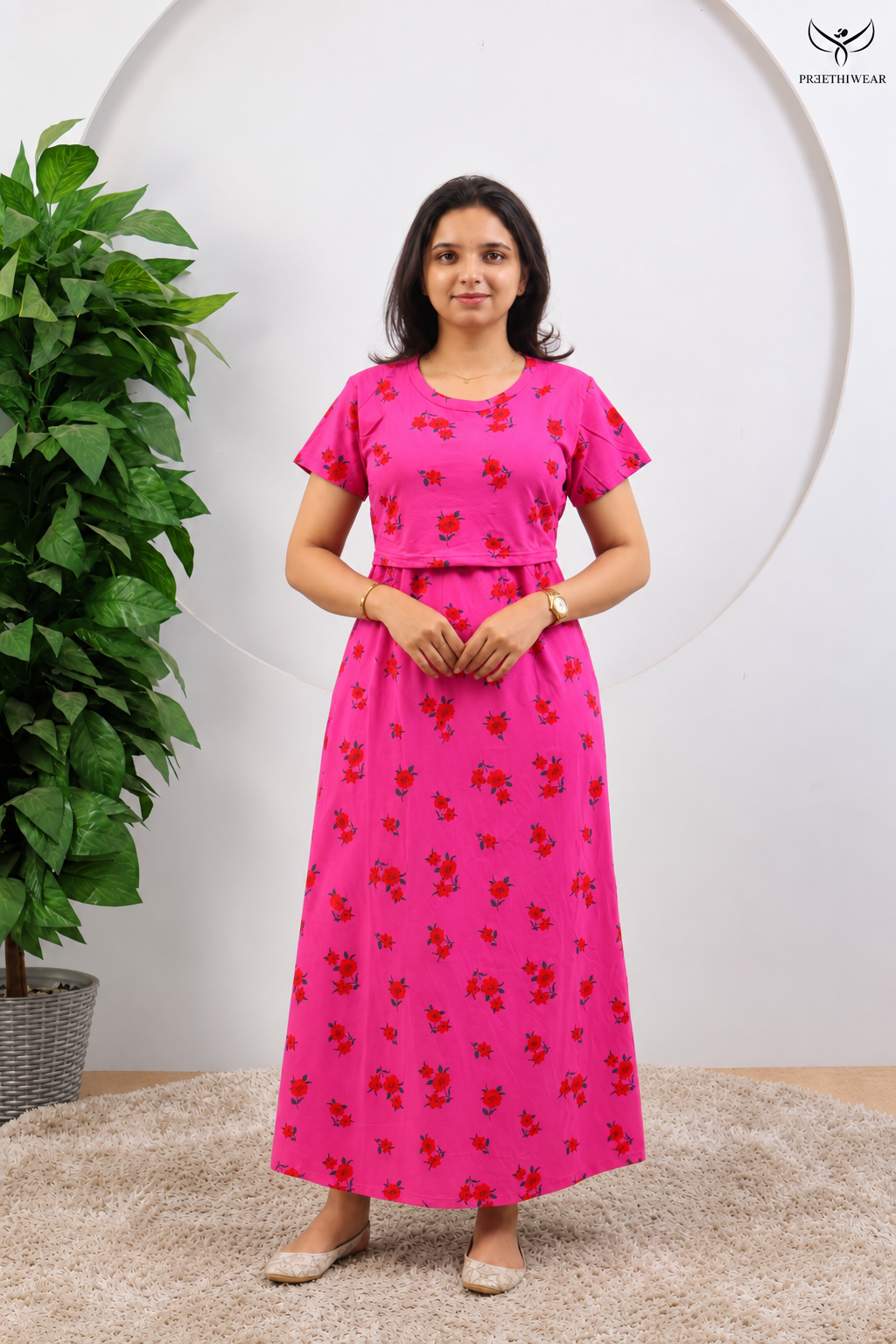 Jyothi SoftCotton Full Length Maternity Loungewear