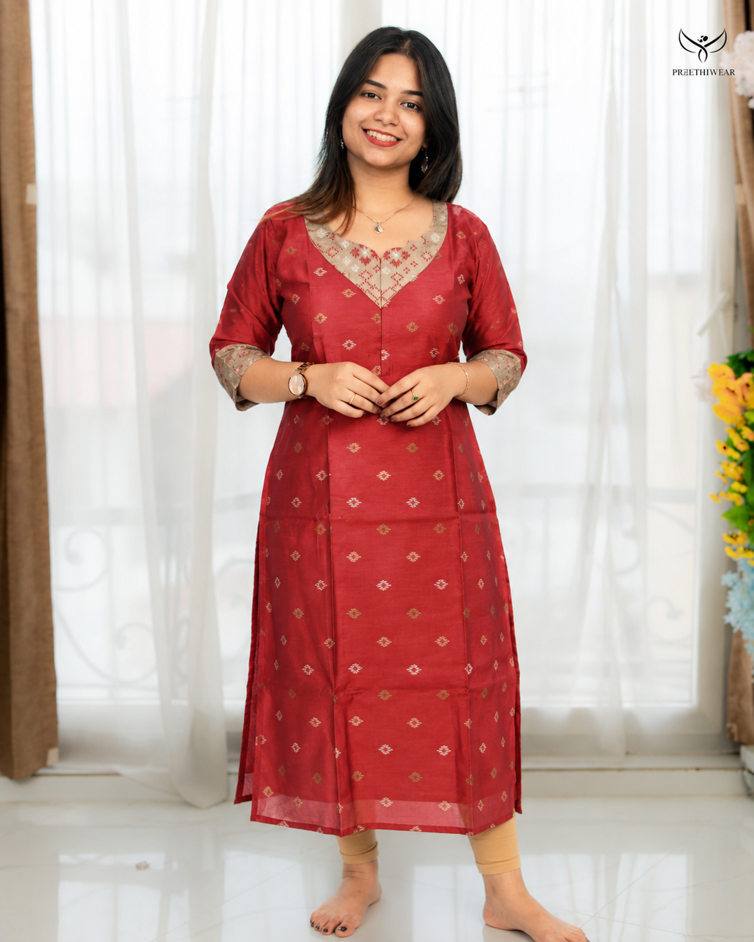 Ruhani Maternity Dress with center Zip