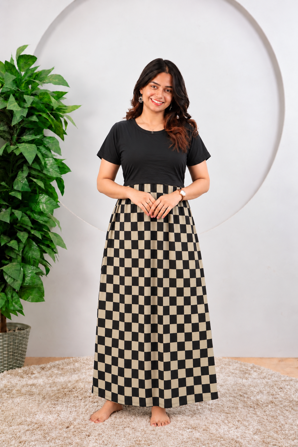 Geethu SoftCotton Full Length Maternity Loungewear