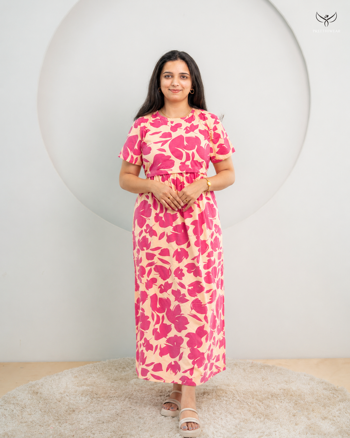 Nita1 Soft Cotton Full Length Maternity Loungewear