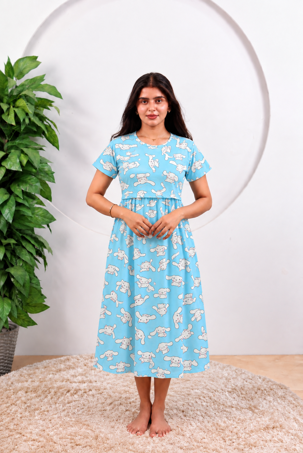 Eshal SoftCotton Calf Length Maternity Loungewear