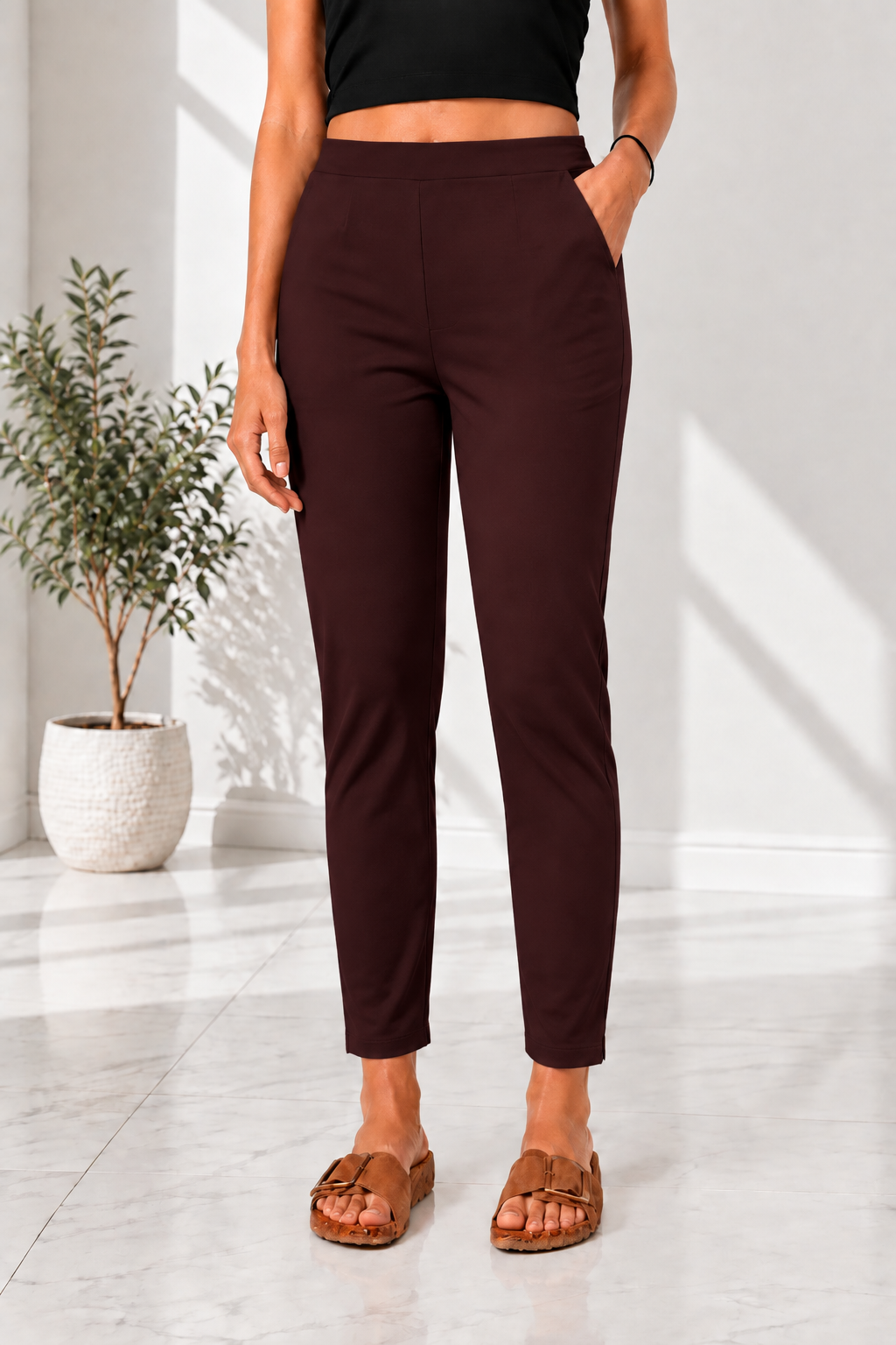 Coral Cotton Pants