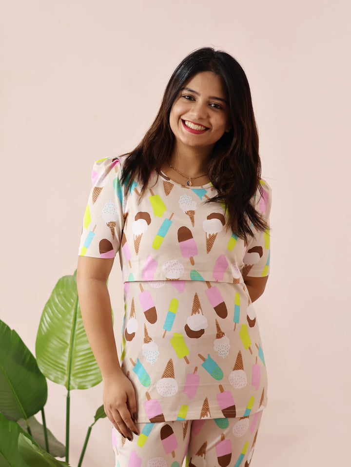 Zain SoftCotton  Maternity Top Pant Set