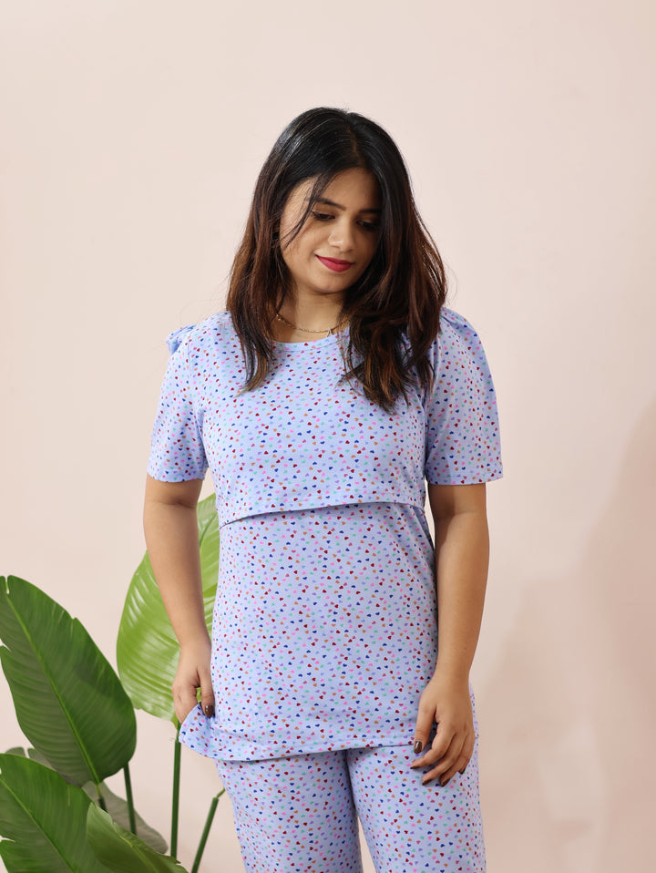 Halo Cotton  Maternity Top Pant Set