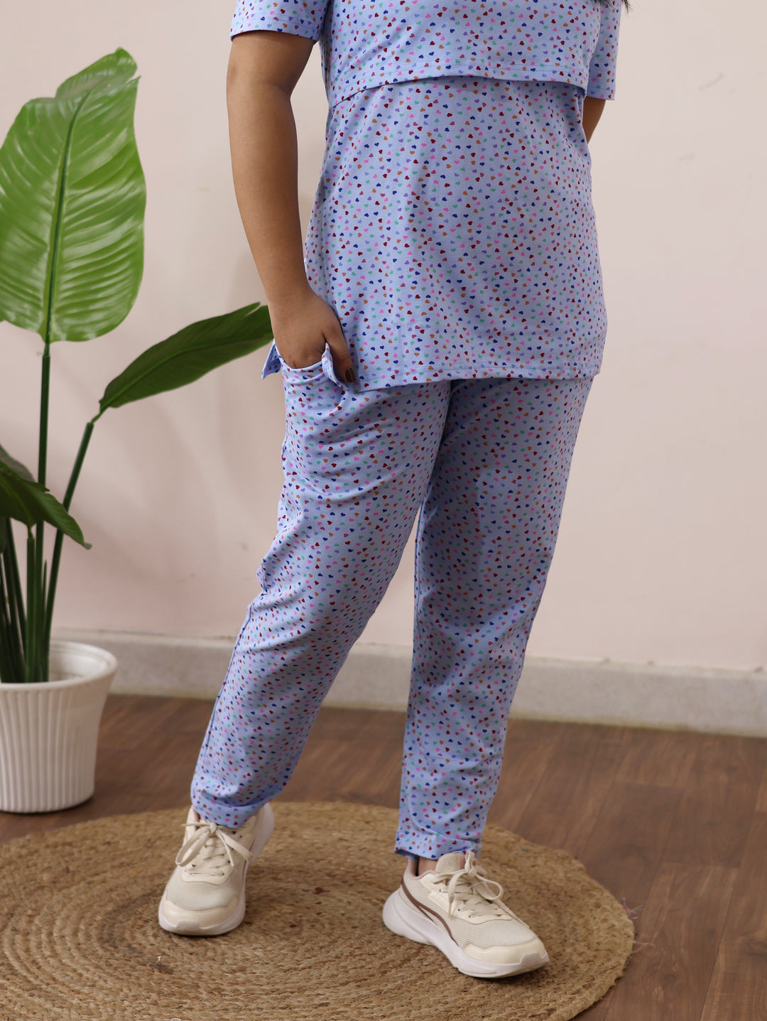 Halo Cotton  Maternity Top Pant Set