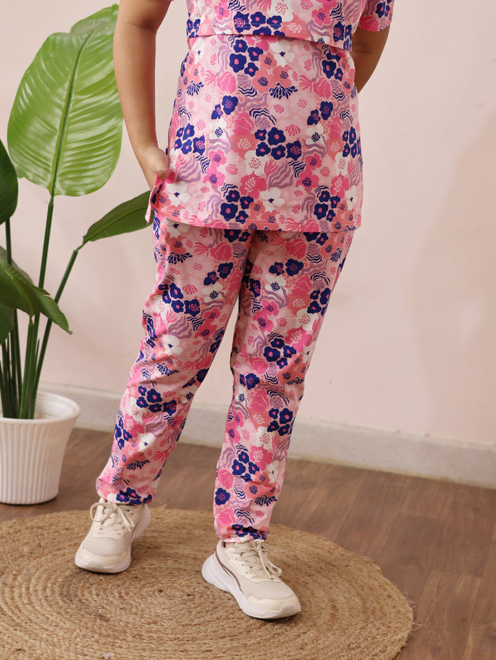 Saul Cotton  Maternity Top Pant Set