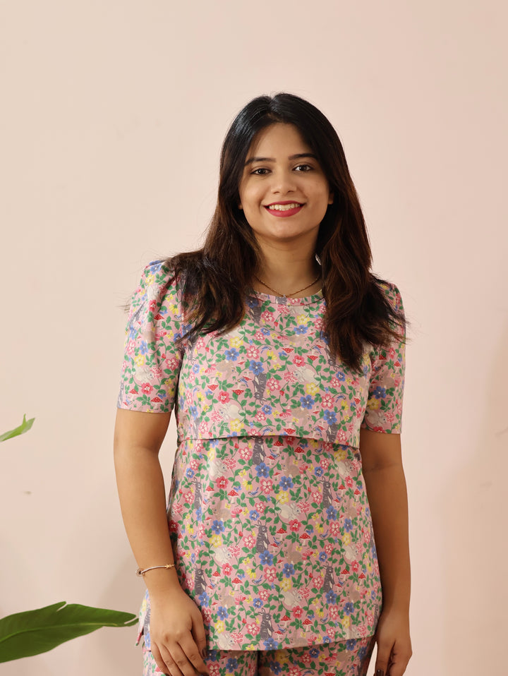 Eliza ThickSoftCotton  Maternity Top Pant Set
