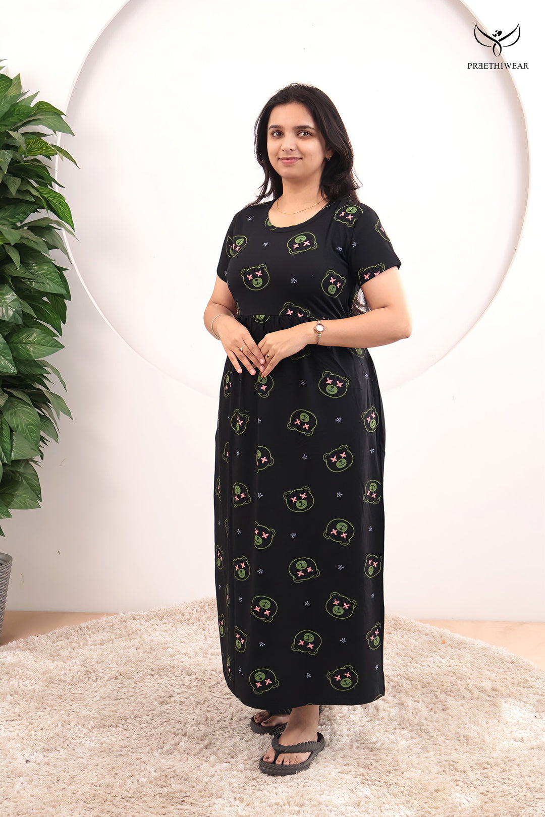 Nomi SoftCotton Full Length  Maxi Loungewear