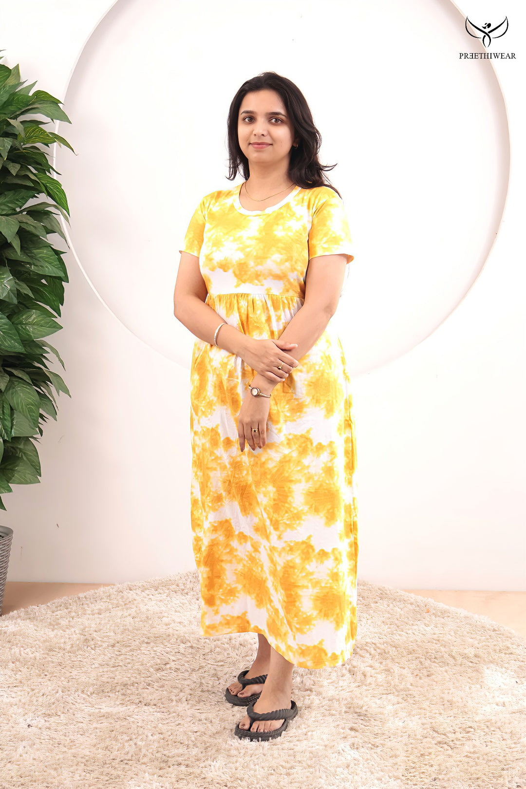 Sireya SoftCotton Full Length  Maxi Loungewear