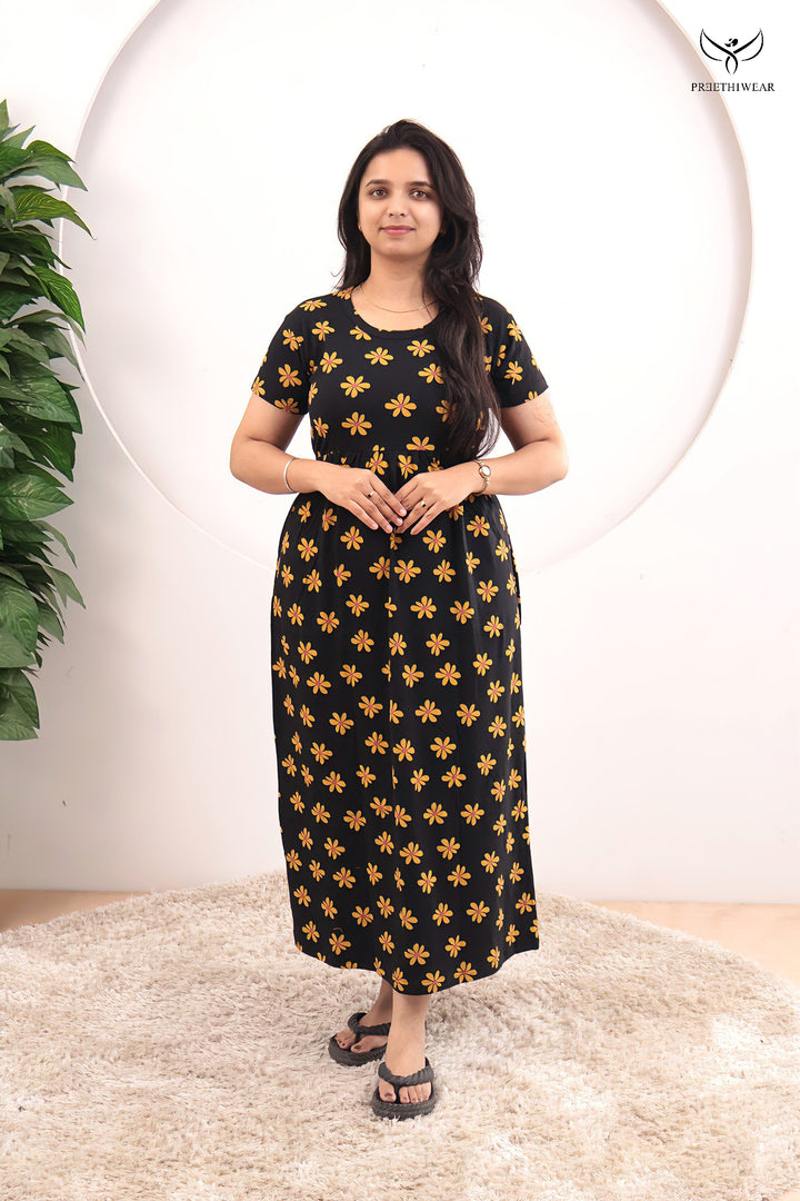 Nayela SoftCotton Full Length  Maxi Loungewear