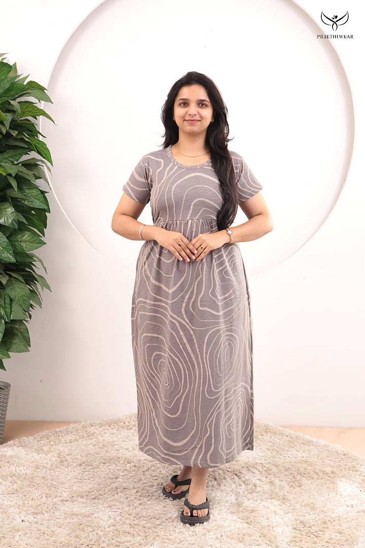 Ailina SoftCotton Full Length  Maxi Loungewear