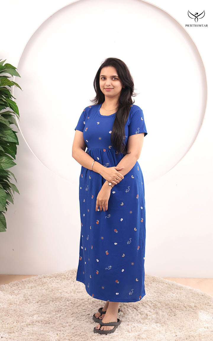 Nyra SoftCotton Full Length  Maxi Loungewear