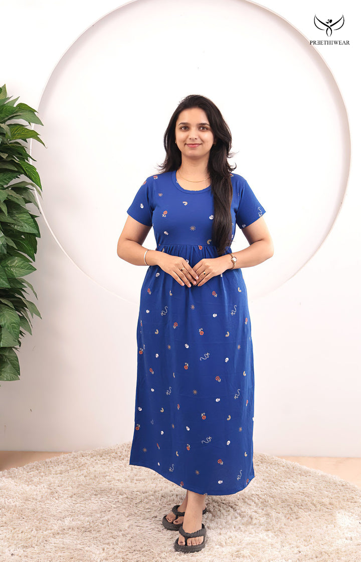 Nyra SoftCotton Full Length  Maxi Loungewear