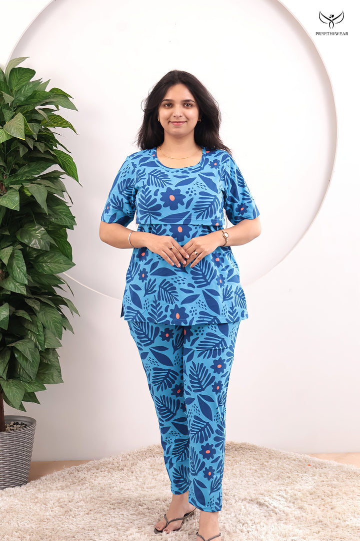 Riyana SoftCotton Maternity Top Pant Set