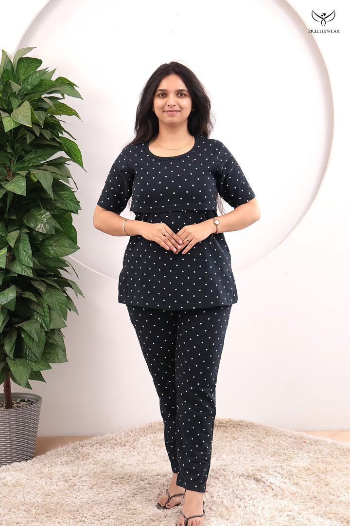 Kyla SoftCotton Maternity Top Pant Set
