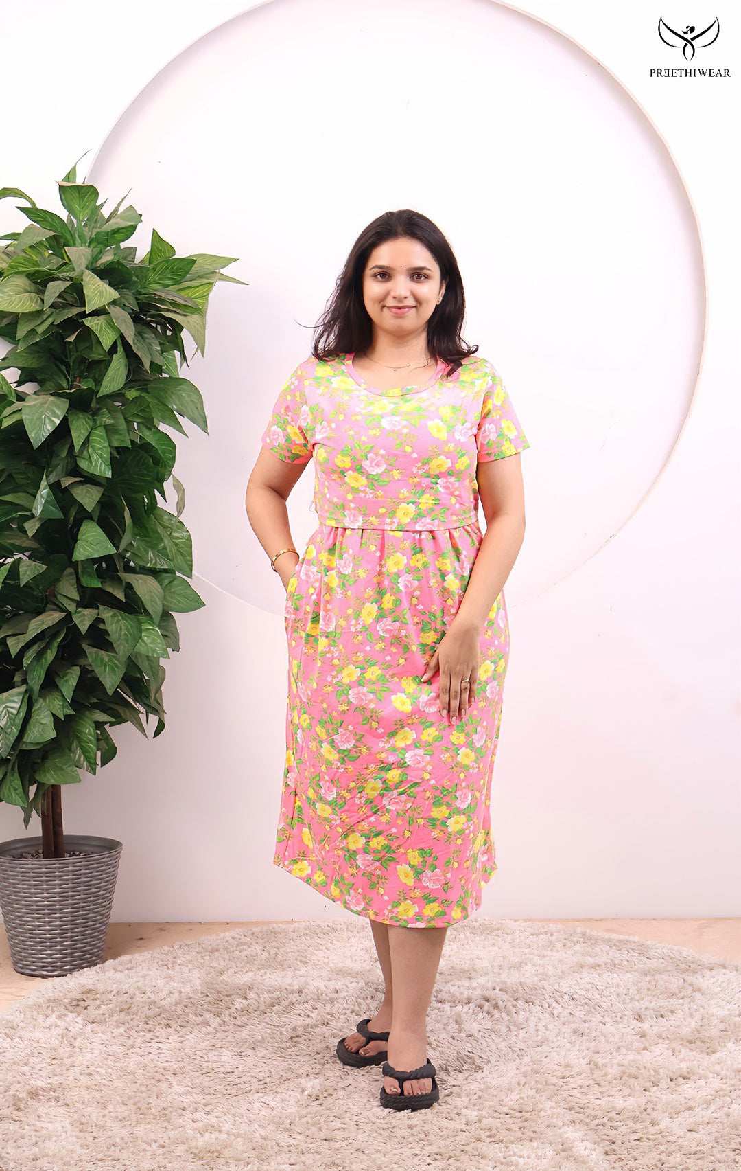 Sahitya2 SoftCotton Calf Length Maternity Loungewear