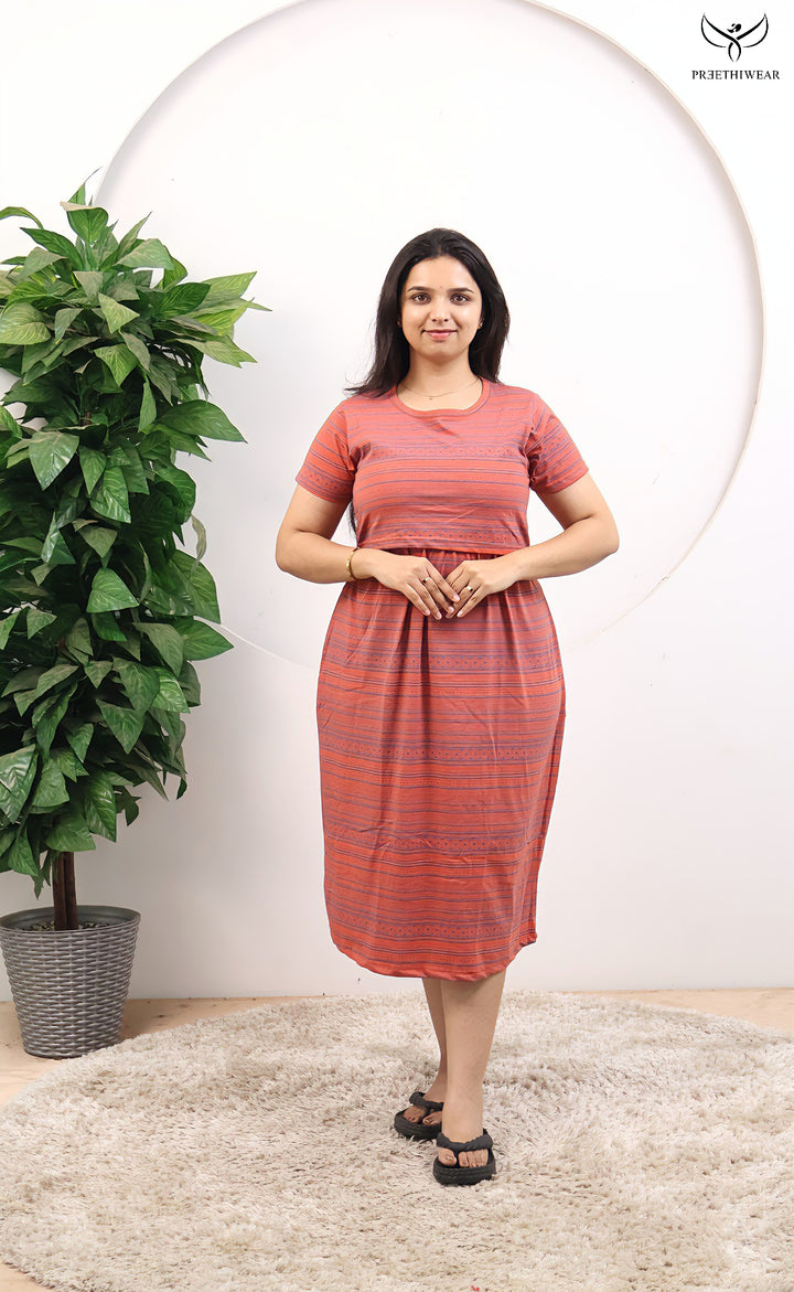 Navya4 SoftCotton Calf Length Maternity Loungewear