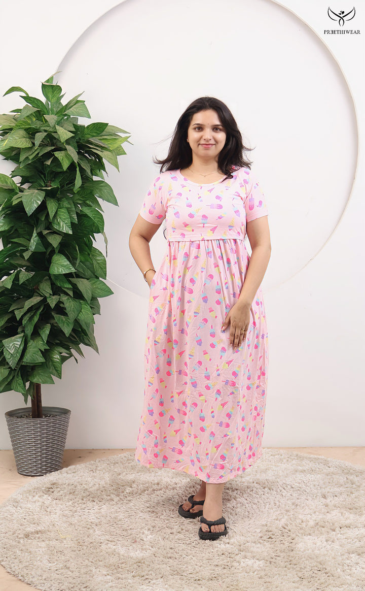 Jinal1 SoftCotton Full Length Maternity Loungewear