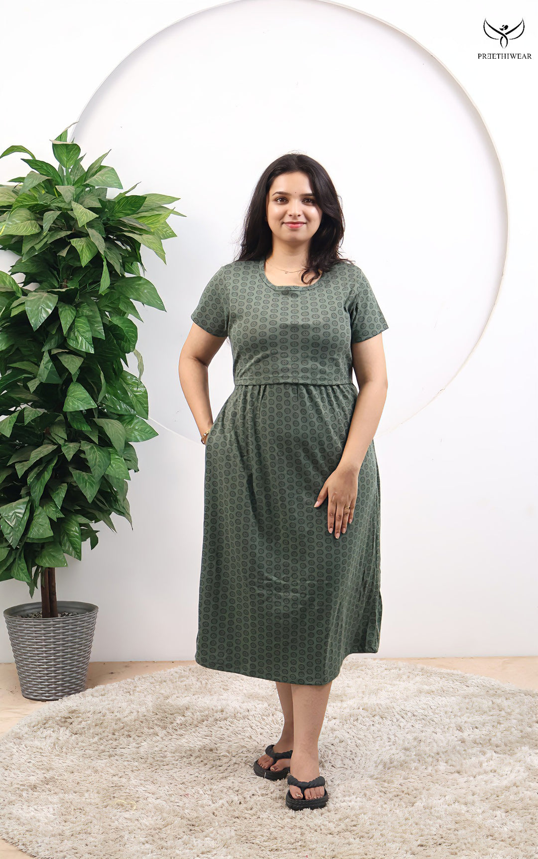Nagilla SoftCotton Calf Length Maternity Loungewear