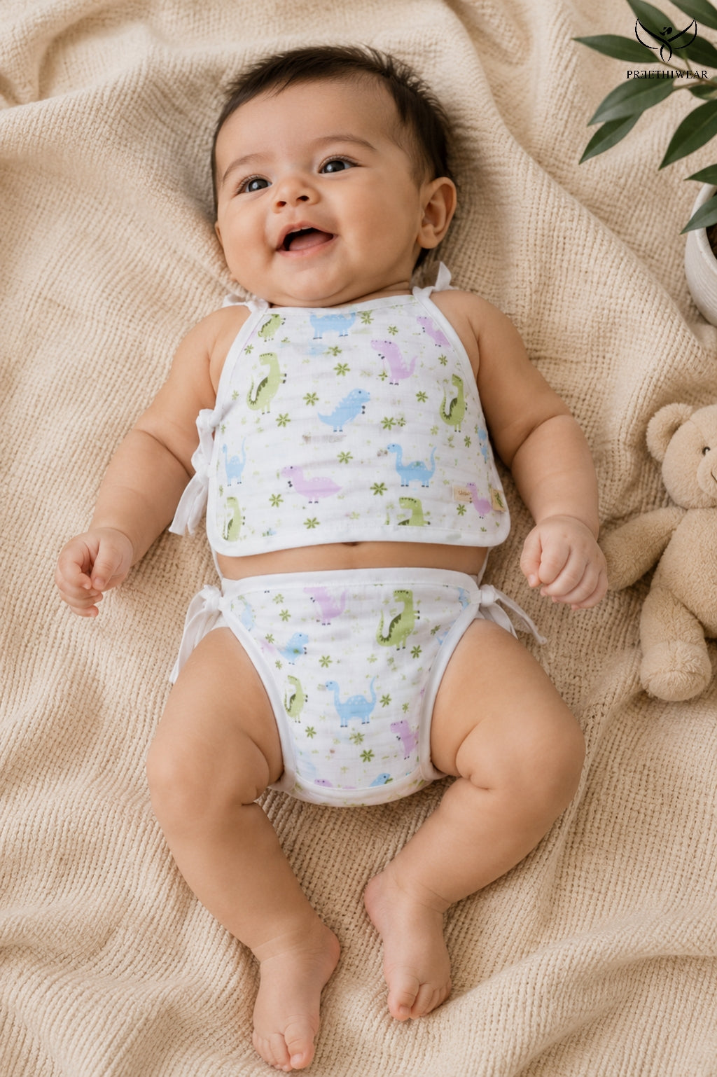 Dino unisex knot jabla and nappie