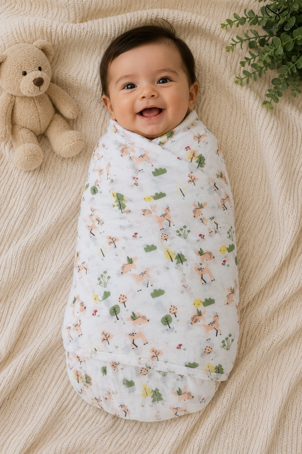 Deer infant swaddle