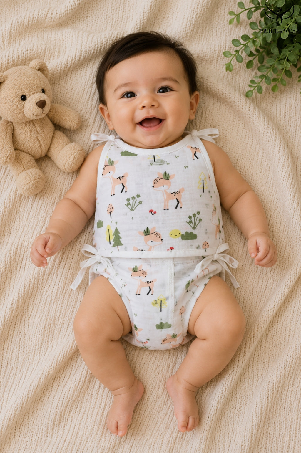 Deer unisex knot jabla and nappie