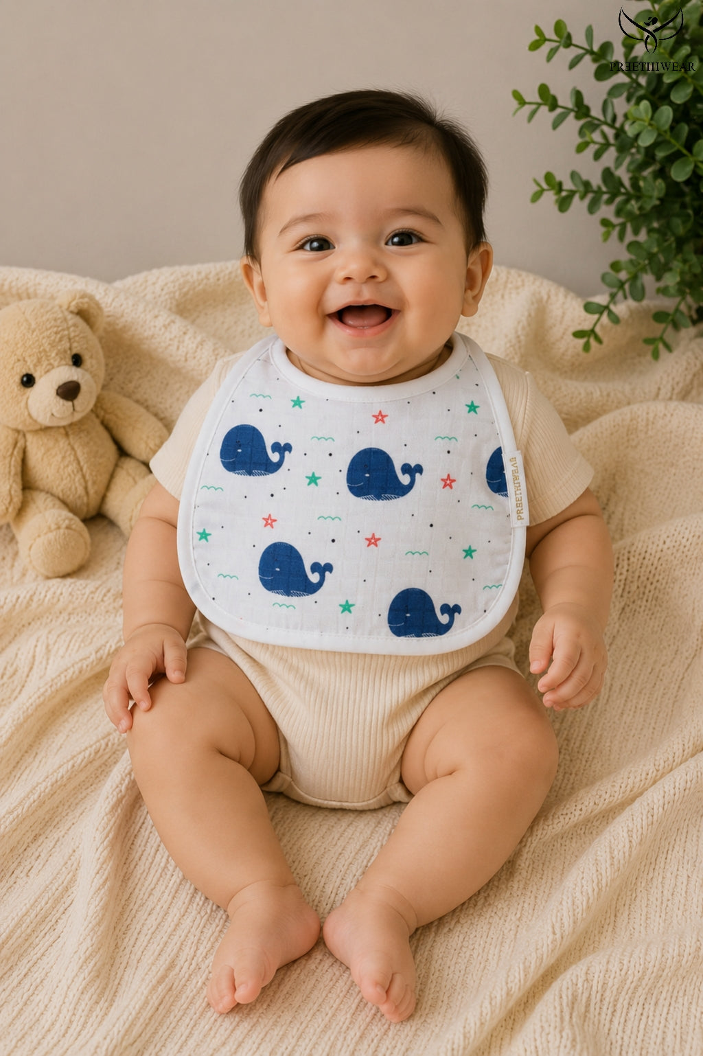 Whales Infant bibs