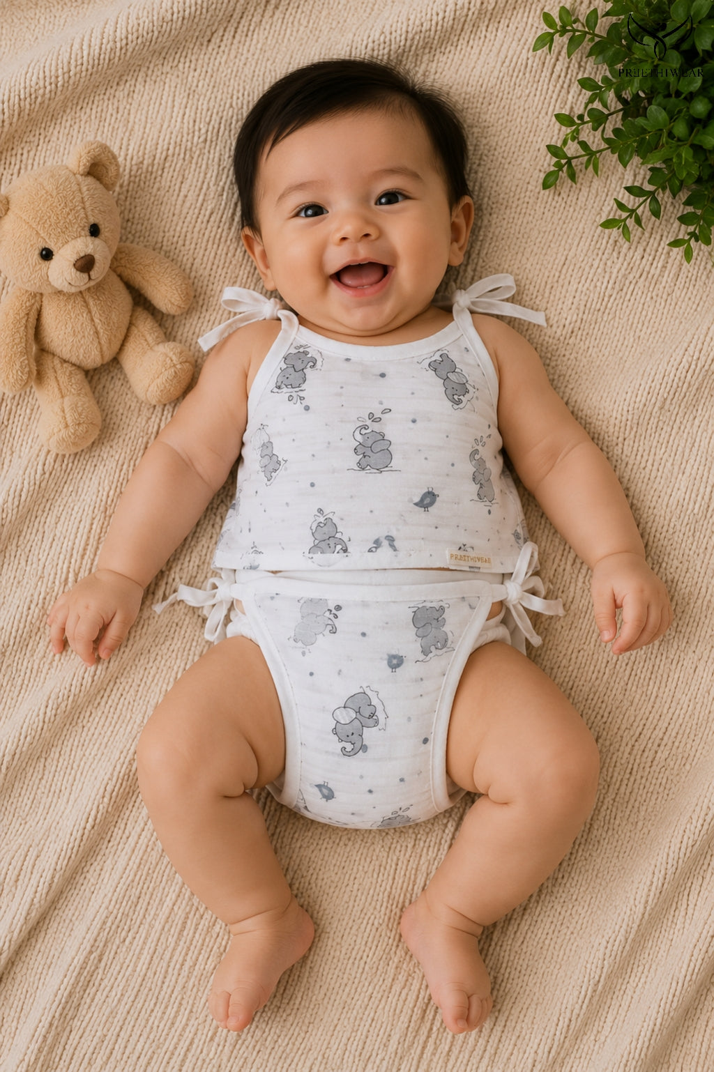 Elephant unisex knot jabla and nappie