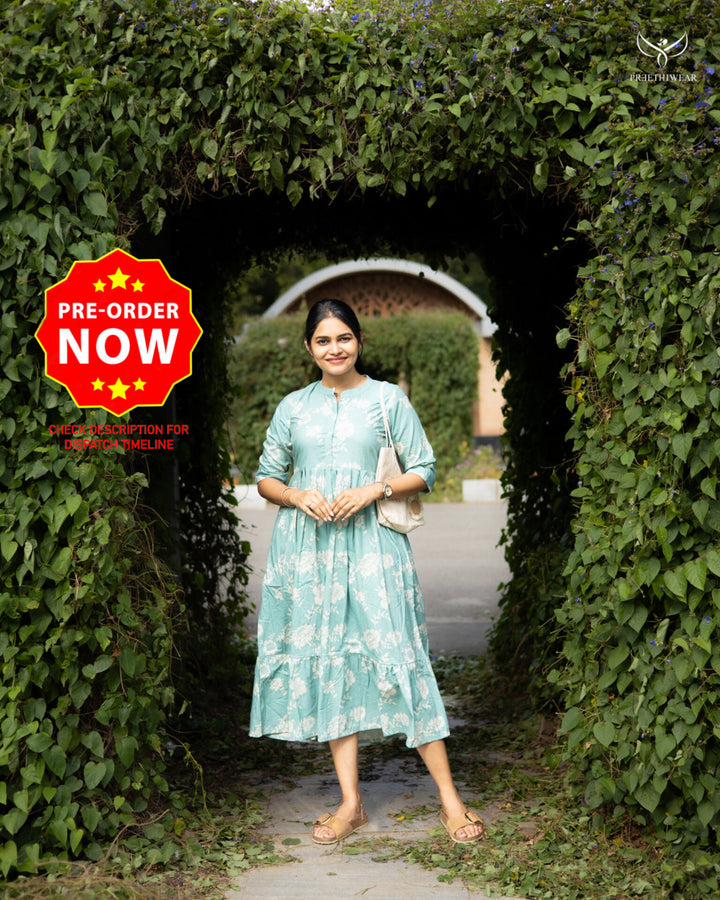 Ajina  Maternity Dress with center Button