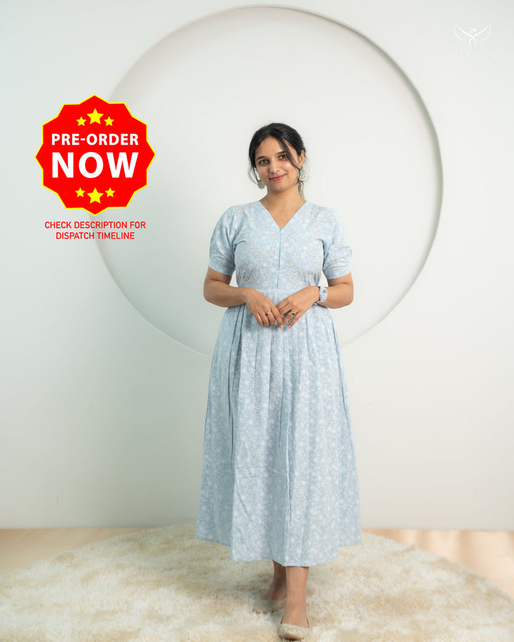 Raksha Maternity Dress with center Zip (PREORDER-JULY15)