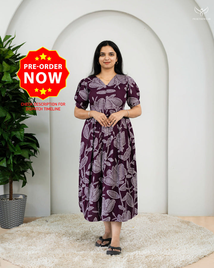 Aishu2  Maternity Dress with center Zip
