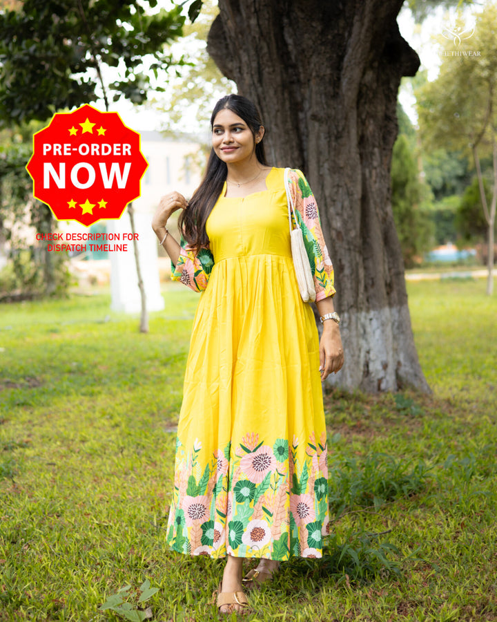 Spoorthi Maternity Dress with center Zip  (PREORDER-SEP30)