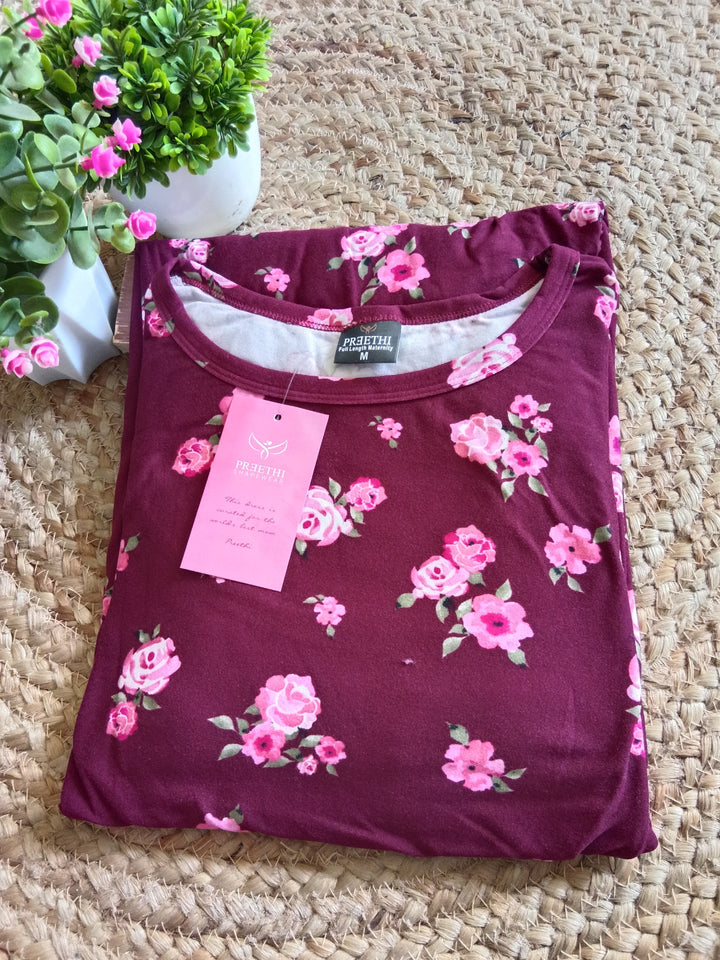 MLW13625 SoftCotton Full Length Maternity Loungewea