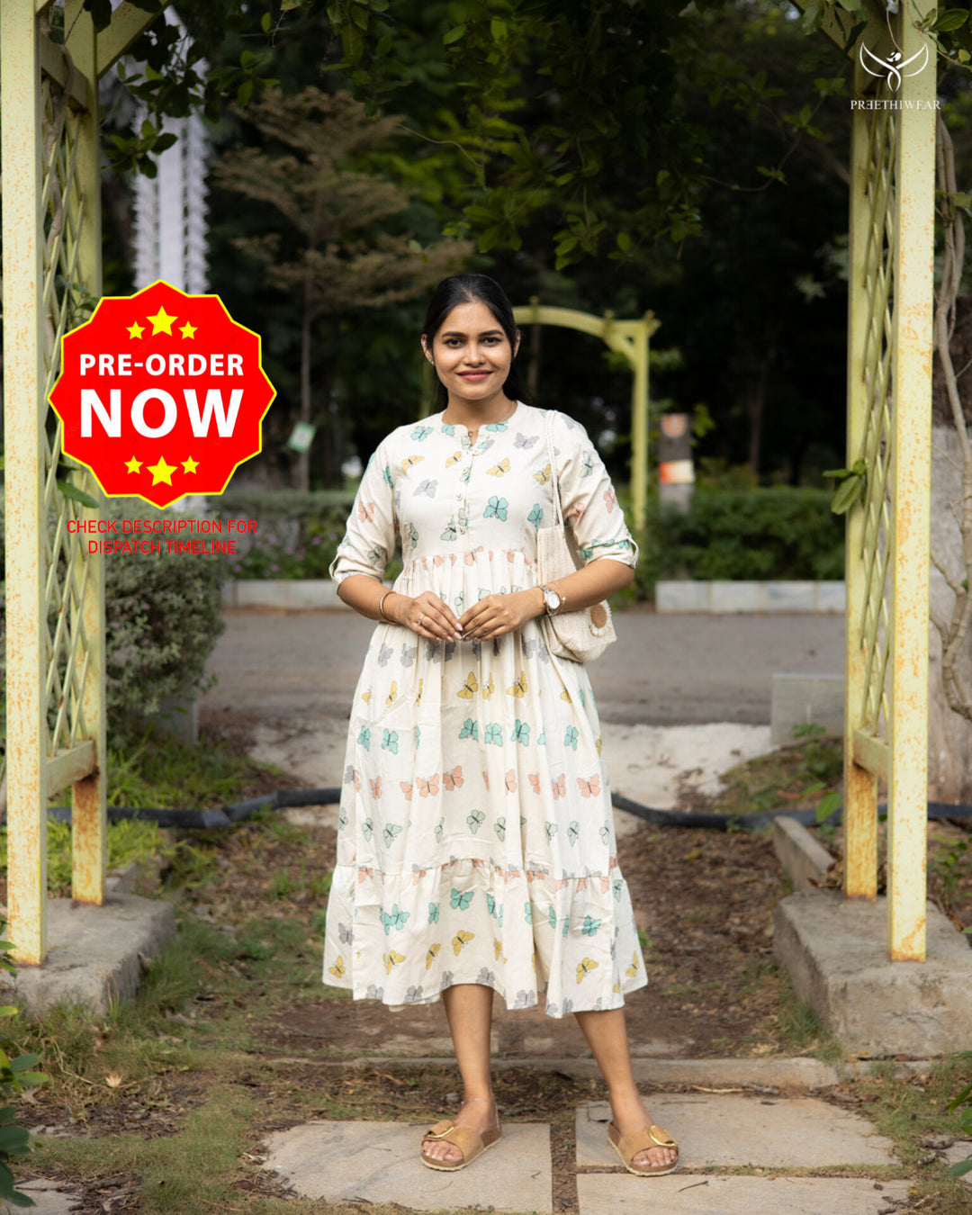 Rubini1 Maternity Dress with center Button