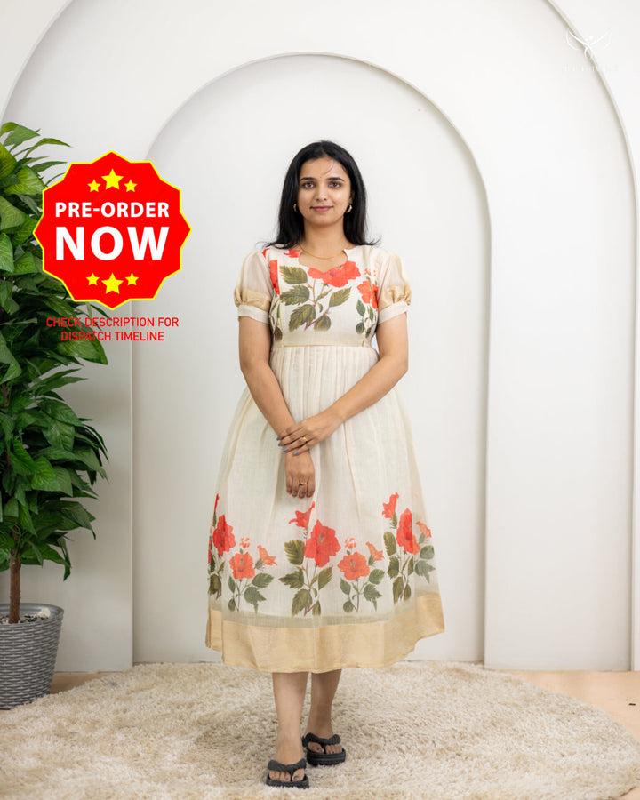 Stefie Maternity Dress - Onam special (PREORDER-AUG28)
