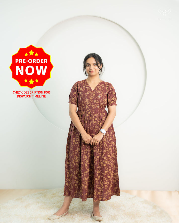 Sumi Maternity Dress with center Zip (PREORDER-JULY15)