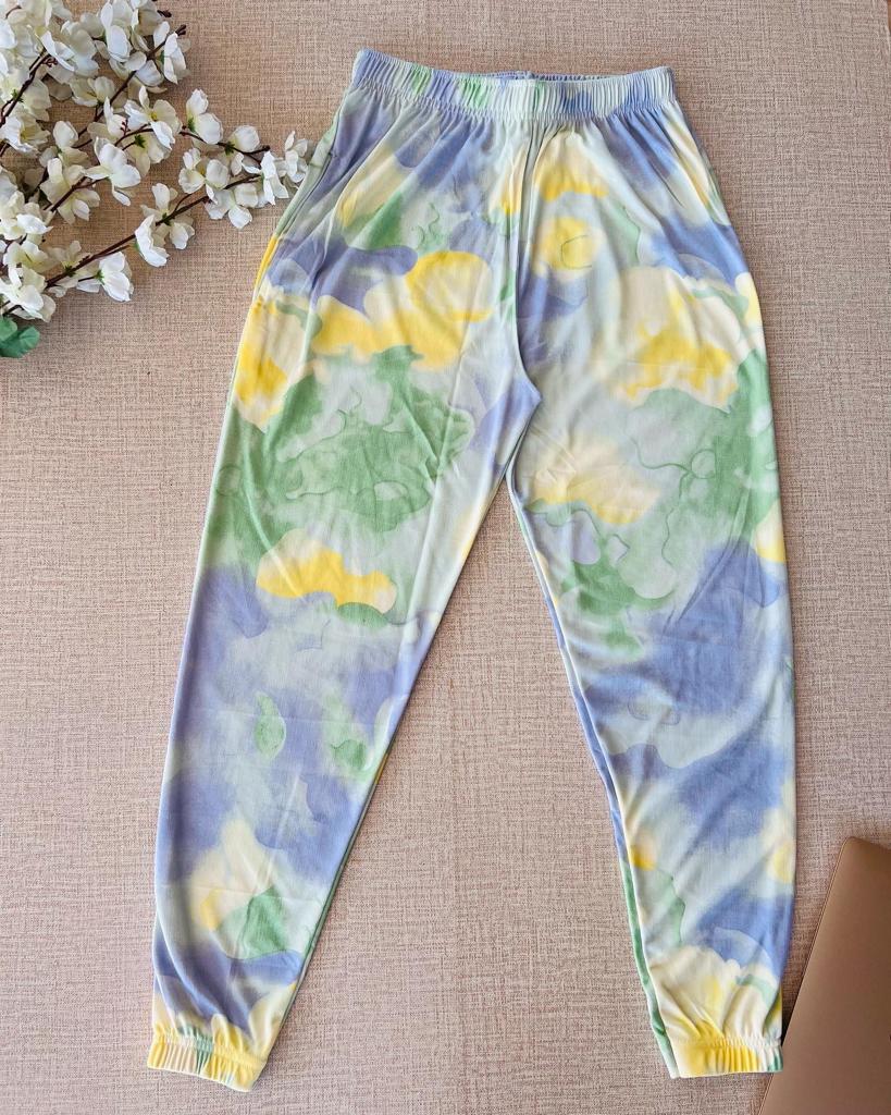Mint PolyCotton  Lounge Wear Full Pant