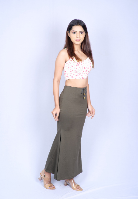 Greenish Grey Saree Shapewear