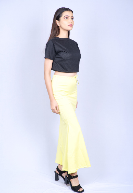 Lemon Yellow Saree Shapewear