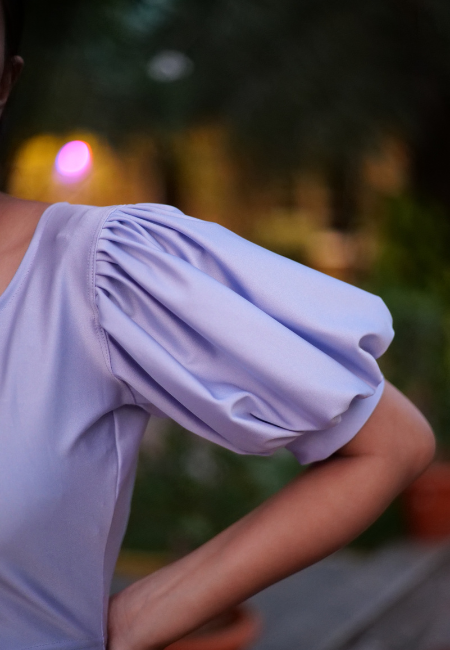 Lilac Puff Sleeve Blouse