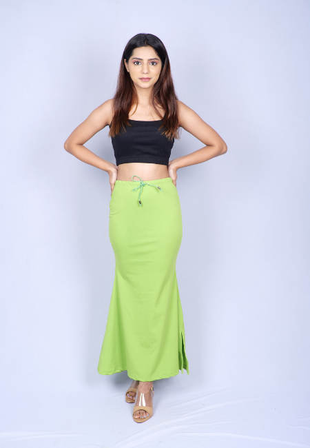 Parrot Green Saree Shapewear